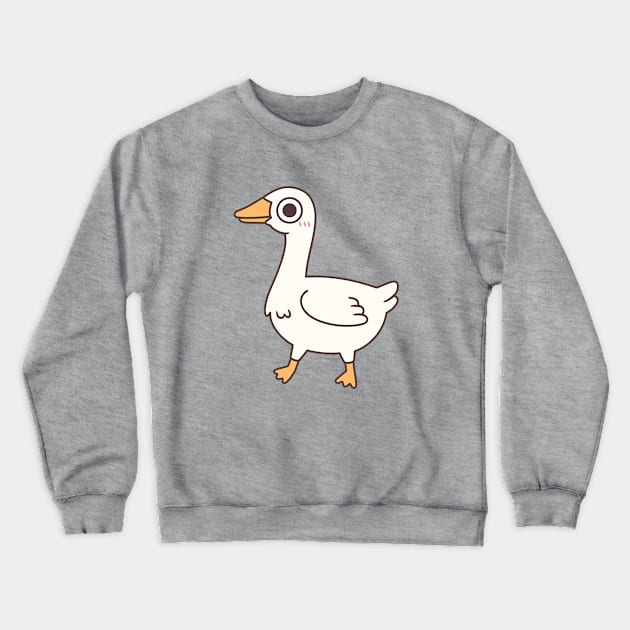 Cute Silly Looking Goose Crewneck Sweatshirt by rustydoodle